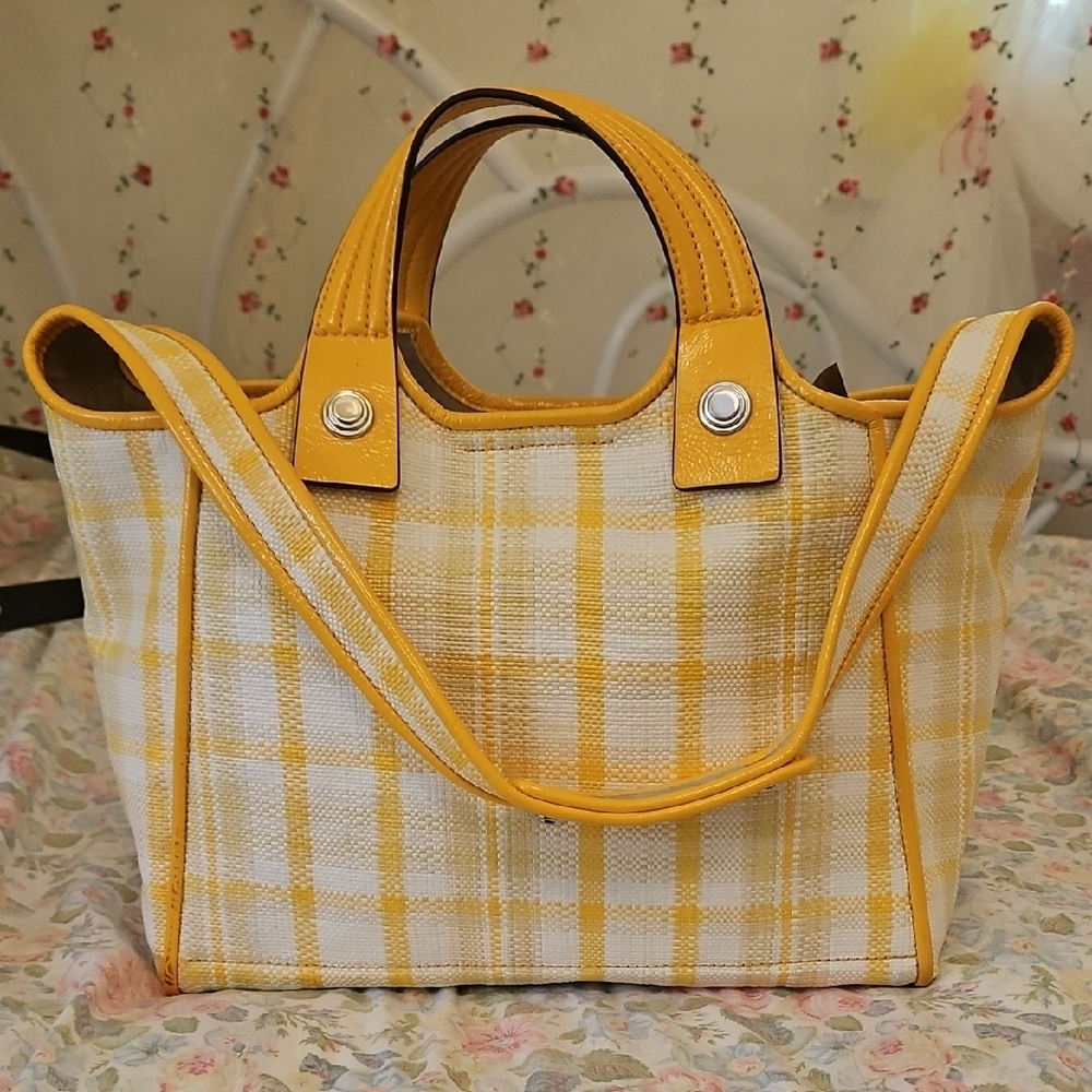 Yellow Plaid Women's Tote Bag